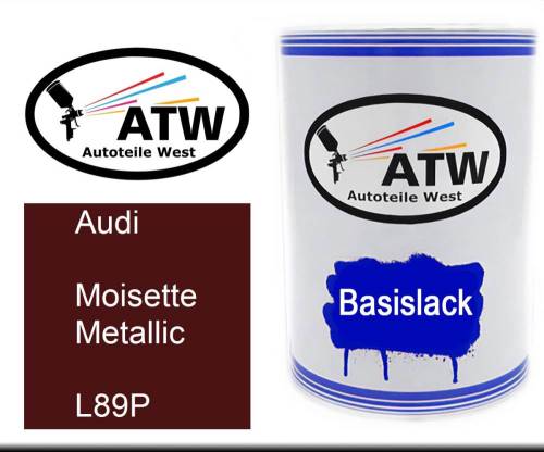 Audi, Moisette Metallic, L89P: 500ml Lackdose, von ATW Autoteile West.